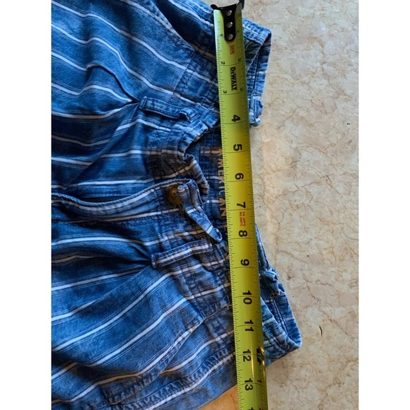 American Eagle Striped Paperbag shorts SIZE US 0 - Picture 7 of 7